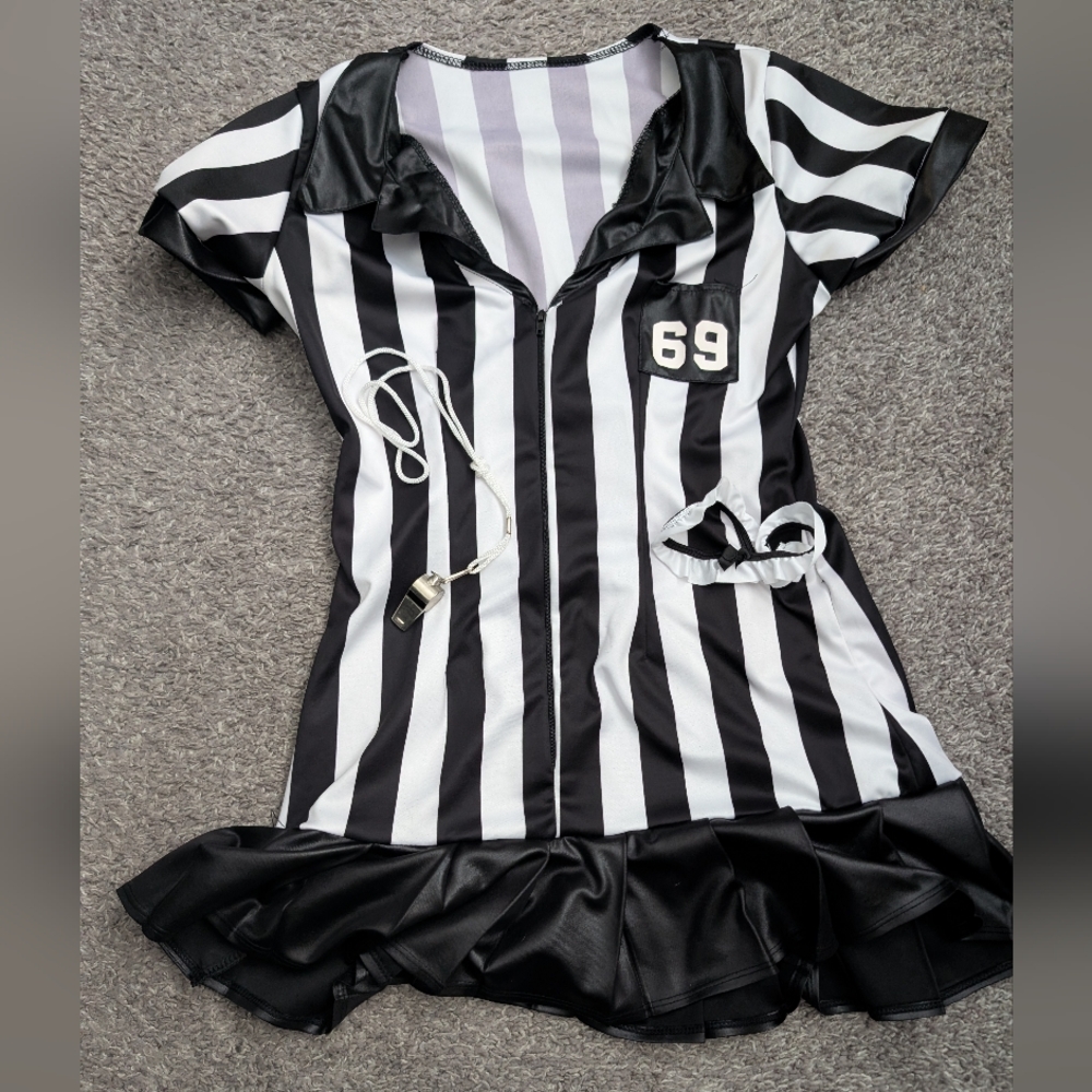 Leg Avenue Black and White Striped Costume